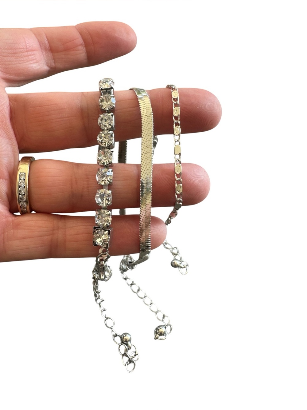 3 Piece Silver Fashion Jewelry Bracelet Set